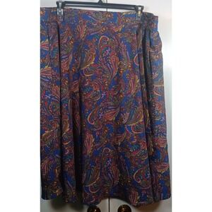 modcloth womens midi skirt 3X paisley old money retro glam mobwife office modest